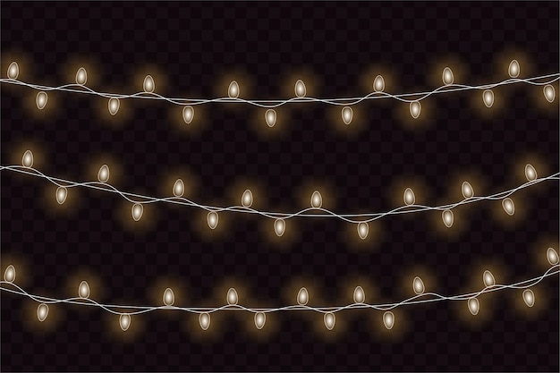 Lumières rougeoyantes de Noël.
