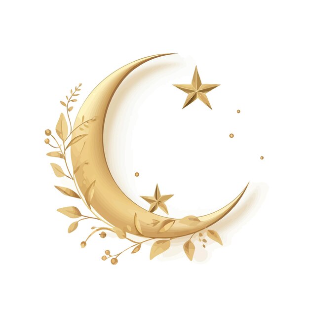 Vecteur la lune et l'étoile du ramadan vecteur islamique