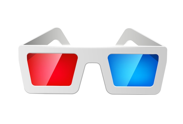 Vecteur lunettes de cinéma réalistes