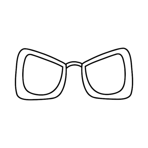 Lunettes De Doodle Dessinés à La Main Illustration De Croquis Vectoriel De Lunettes De Contour Noir Lunettes De Soleil Icône Linéaire Pour Imprimer Le Logo De Conception De Page De Coloriage