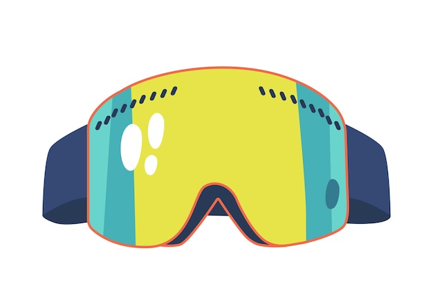 Les Lunettes De Neige Sont Des Lunettes D'hiver Essentielles Conçues Pour Protéger Vos Yeux De L'éblouissement Aveuglant De La Neige Et Des Vents Violents Tout En Offrant Une Vision Cristalline Sur Les Pistes Illustration Vectorielle De Dessin Animé