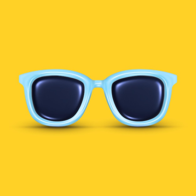 Lunettes de soleil 3d réalistes à la mode Conception de bannière accessoire lunettes Illustration vectorielle
