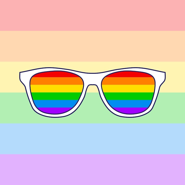 Lunettes De Soleil Pride Avec Verres Arc-en-ciel Lgbt