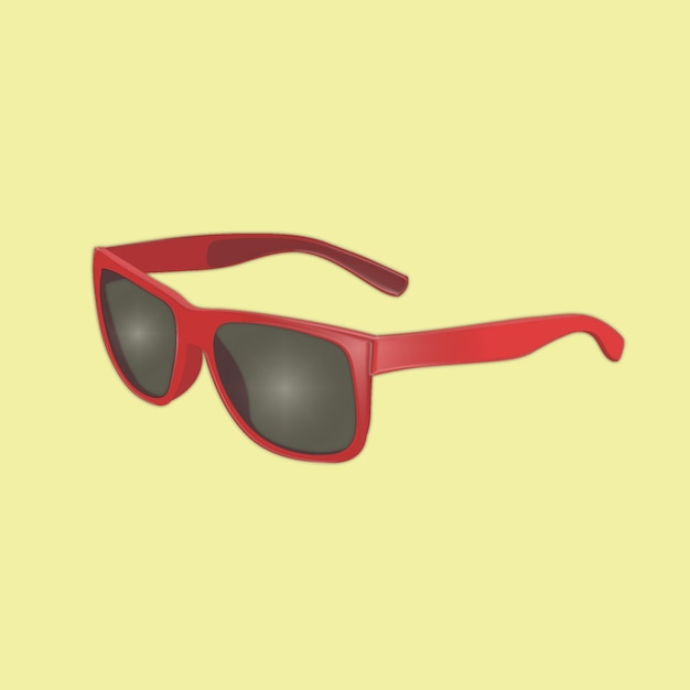 Lunettes de soleil rouges pour une journée ensoleillée