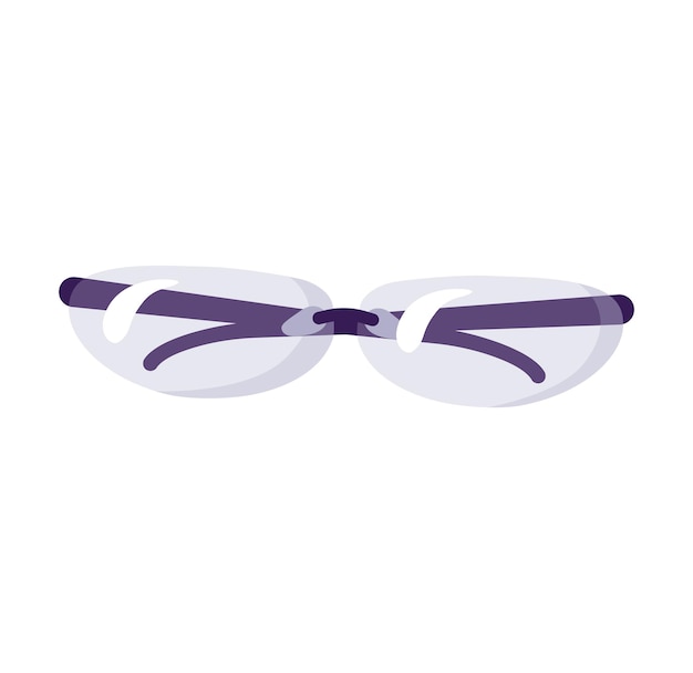 Vecteur lunettes de soleil sportives blanches violettes isolées blanches lunettes modernes de protection uv vectorielle