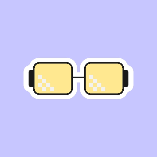 Lunettes De Soleil De Style Dessin Animé Style Pixel Autocollants De Style Mignon