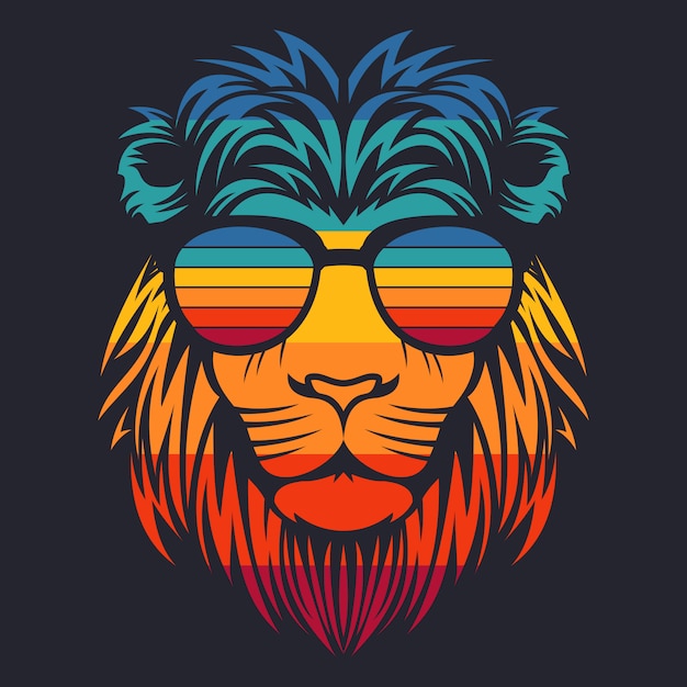 Lunettes De Tête De Lion Rétro