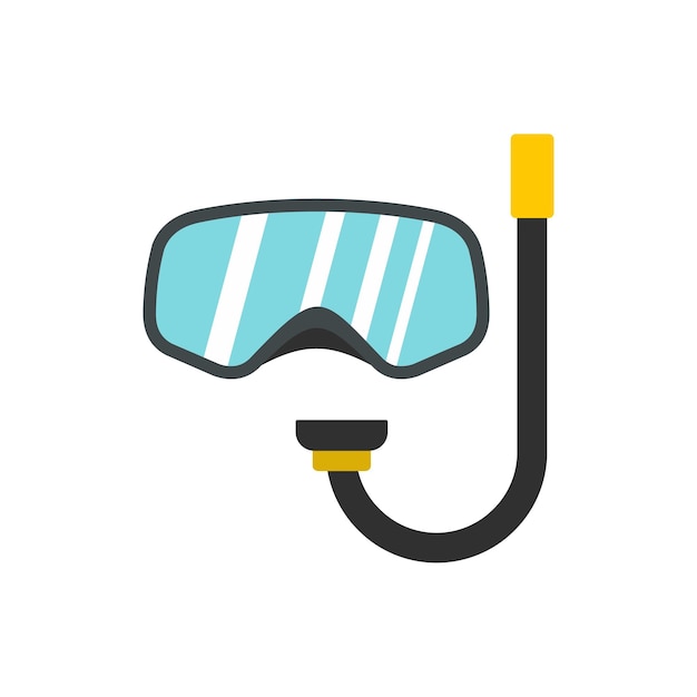 Vecteur lunettes et tube pour icône de plongée isolé sur illustration vectorielle fond blanc