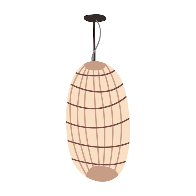 Vecteur lustre pétale beige. lampe à la mode dans un concept de style scandinave. illustration vectorielle plane. objet séparé isolé sur fond blanc.