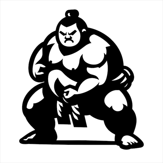 Vecteur le lutteur de sumo svg