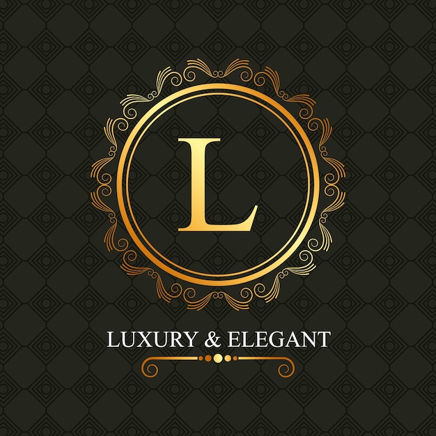 Luxe Et élégant Cadre Rond En Or D