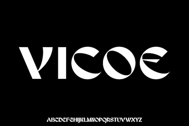 luxe de polices minuscules élégantes et alphabet unique