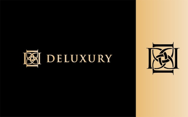 Vecteur luxe spa logo vecteur lettre dd