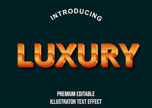 Luxe - Style D'effet De Texte Orange De Luxe 3d