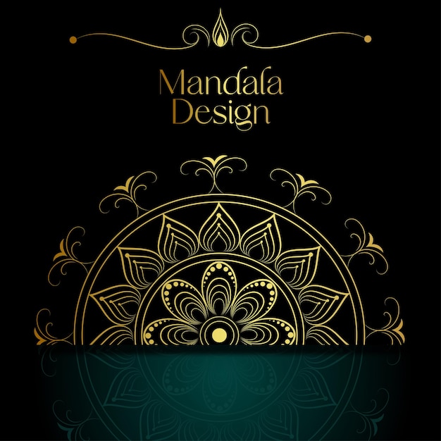 Luxe Vecteur Mandala Fond Design Clip Art Illustration