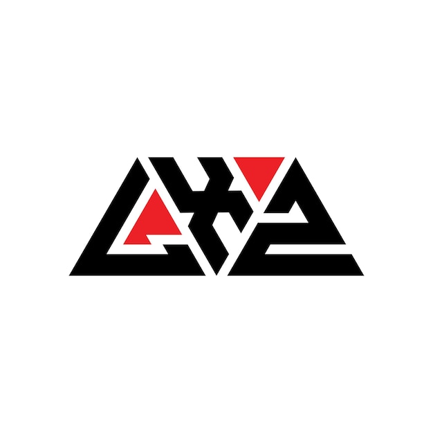 LXZ triangle lettre logo design avec forme de triangle LXZ design de logo triangle monogramme LXZ modèle de logo vectoriel triangle avec couleur rouge LXZ logo triangulaire Simple élégant et luxueux Logo LXZ