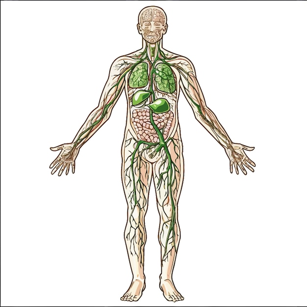 Vecteur lymphatique_system_vector_illustration