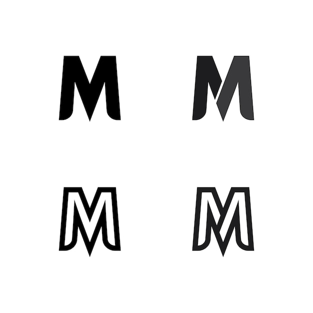 Vecteur m letter logo template