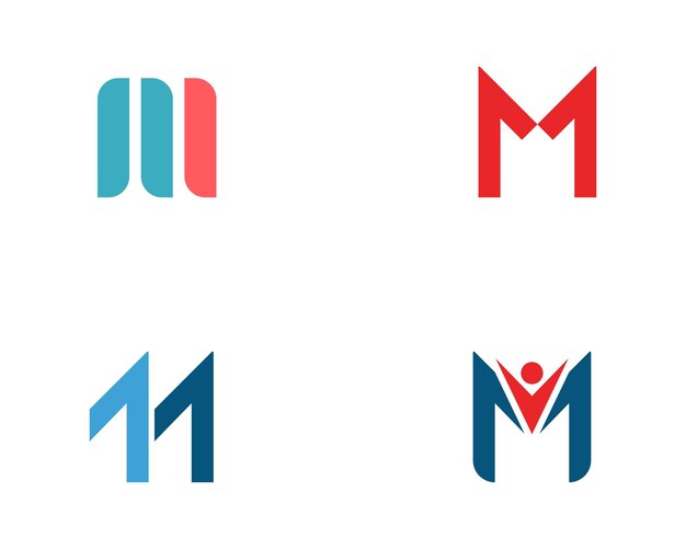 M Letter Logo Template