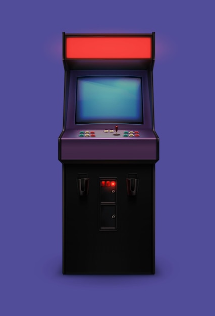 Machine d'arcade réaliste rétro des années 80