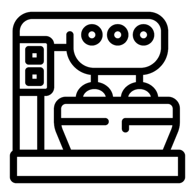 Machine à café professionnelle brassant une délicieuse icône de boisson