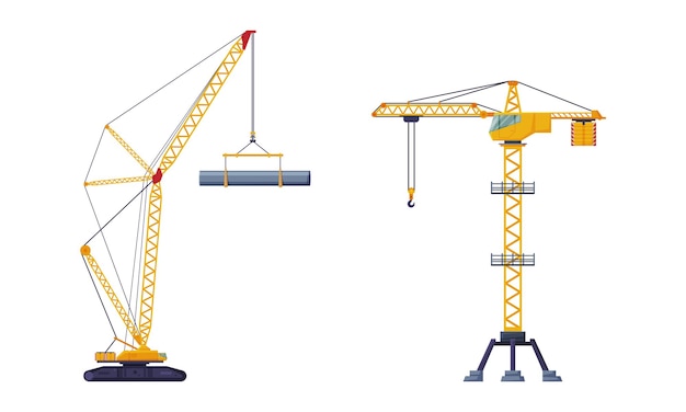 Machine à grue équipée d'une corde de levage et de faisceaux pour le levage et l'abaissement du vecteur de fret lourd