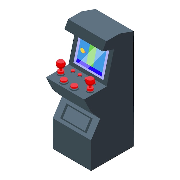 Machine de jeu d'arcade affichant le jeu sur l'écran montrant le concept de perte