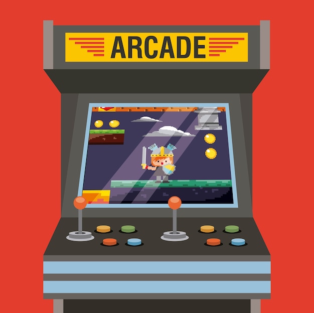 Vecteur machine de jeu vidéo arcade