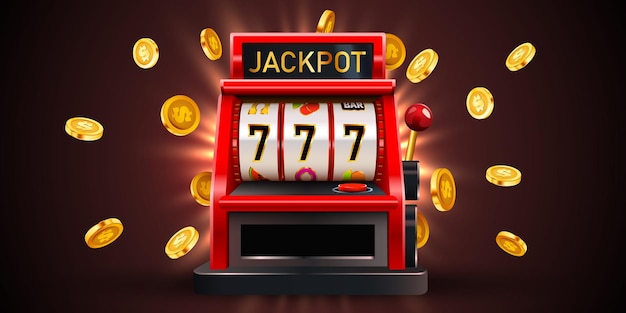 La machine à sous gagne le jackpot 777 concept de grosse victoire jackpot de casino