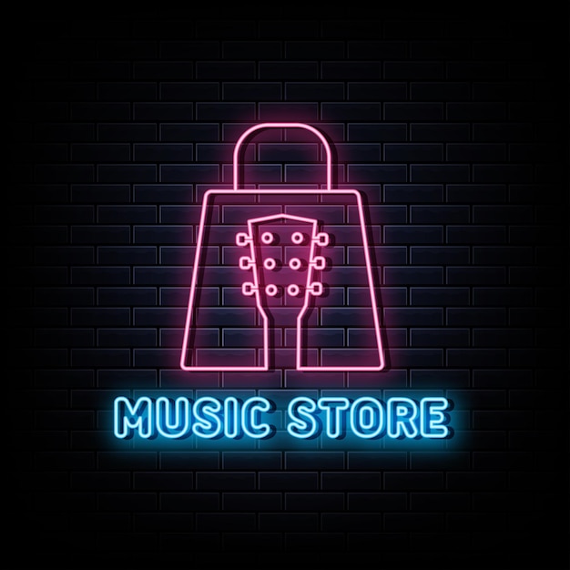 Magasin De Musique Logo Néon Symbole Néon