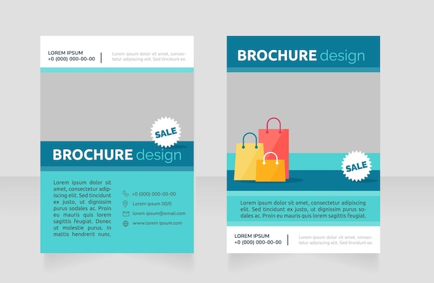 Vecteur le magasin de vêtements de marque supérieure propose la conception de brochures vierges ensemble de modèles avec espace de copie pour le texte collection de rapports d'entreprise prédéfinis 2 pages papier modifiables ubuntu bold raleway polices régulières utilisées