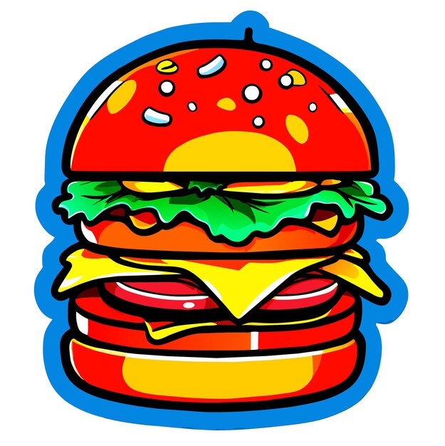 Vecteur un magnifique fast-food de hamburgers réaliste