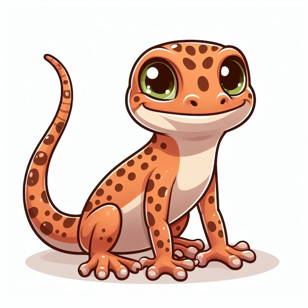 magnifique Gecko vecteur illustration de dessin animé