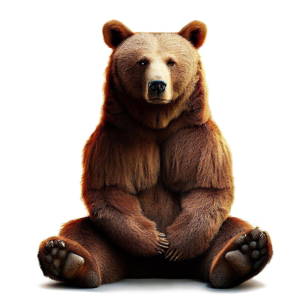 Magnifique Portrait D'ours Coloré Art Vectoriel D'intelligence Artificielle Image D'illustration Numérique