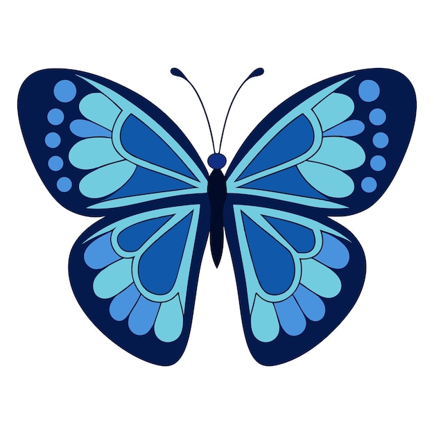 Un magnifique vecteur de papillon bleu