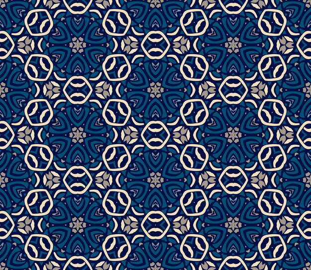 Magnifiques Carreaux Orientaux Bleus Motif Patchwork Sans Couture, Ornements. Peut être Utilisé Pour Le Papier Peint, Les Arrière-plans, La Décoration De Votre Design, La Céramique, Le Remplissage De Page Et Plus Encore.