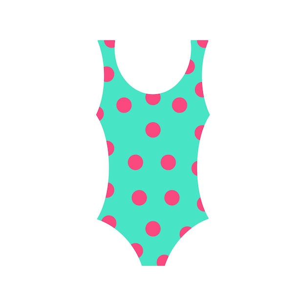 Maillot de bain vacances vecteur à pois isolé