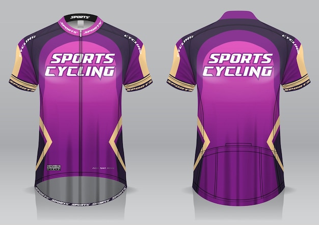 Maillot Cyclisme Avant Et Arrière Design Sportif