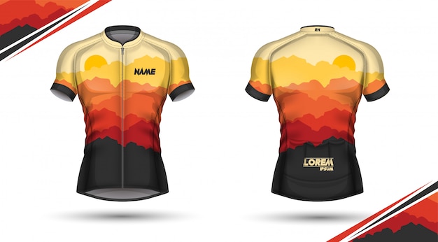 Maillot de cyclisme, devant et dos