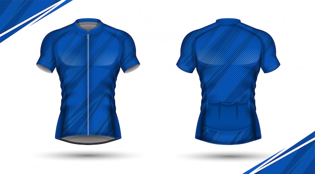 Vecteur maillot de cyclisme, devant et dos