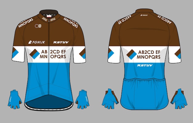 Vecteur maillot d'équipe de cyclisme