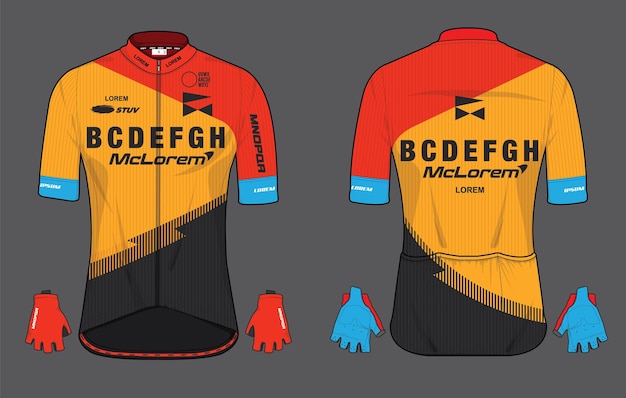 Vecteur maillot d'équipe de cyclisme