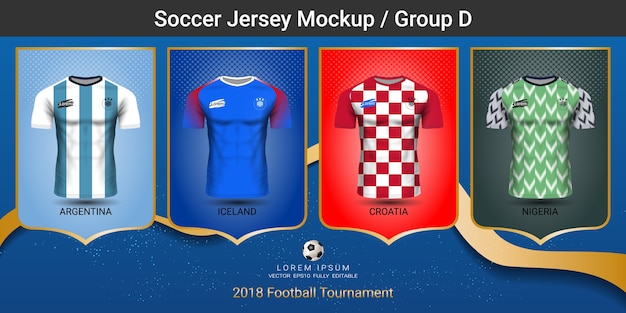 Maillot De Foot De L'équipe Nationale Du Groupe D