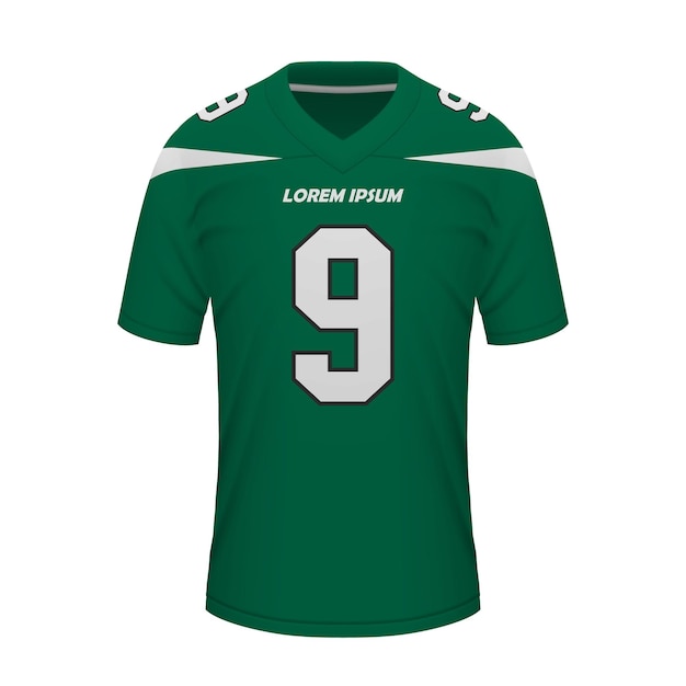 Maillot de football américain réaliste du modèle de maillot des Jets de New York