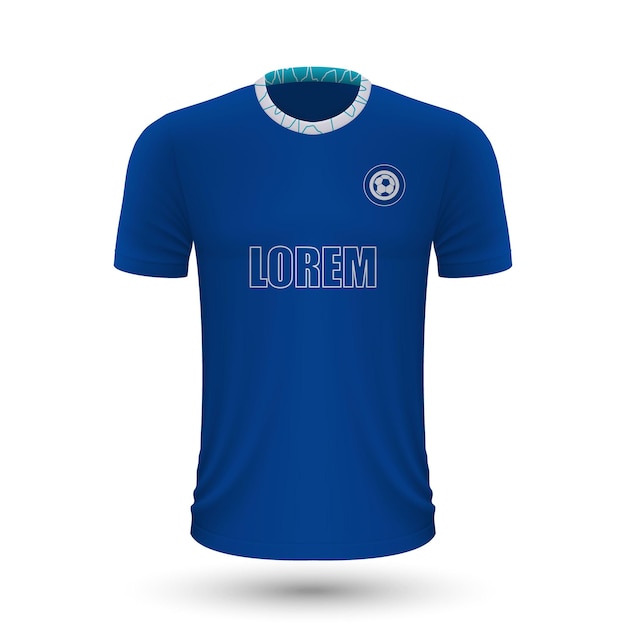 Vecteur maillot de football réaliste chelsea