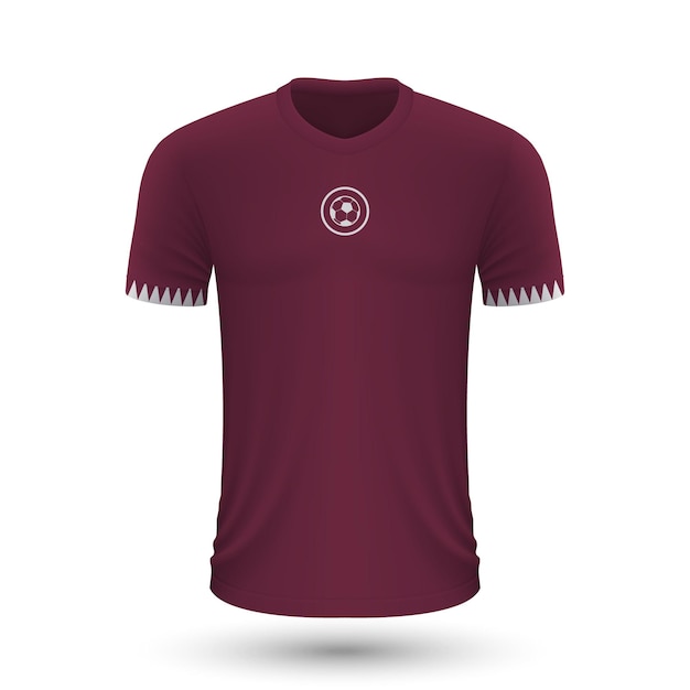 Maillot de football réaliste du Qatar