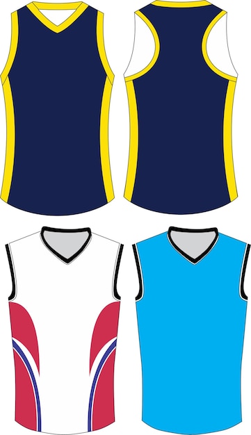 Maillots D'uniformes De Basket-ball Modèles De Maquettes De Vue Avant Et Arrière