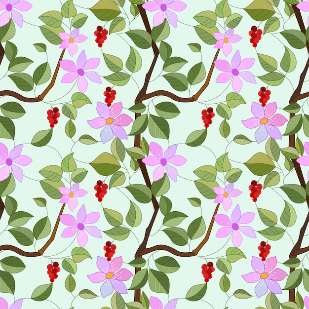 Main Colorée Dessiner Modèle Sans Couture De Fleurs Pour Papier Peint Textile Tissu.