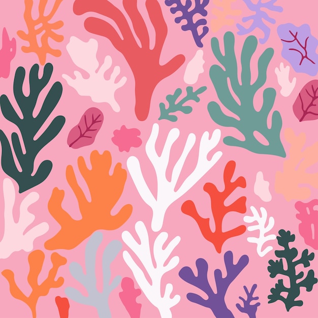 Main dessiner abstrait composition géométrique matisse Illustration vectorielle