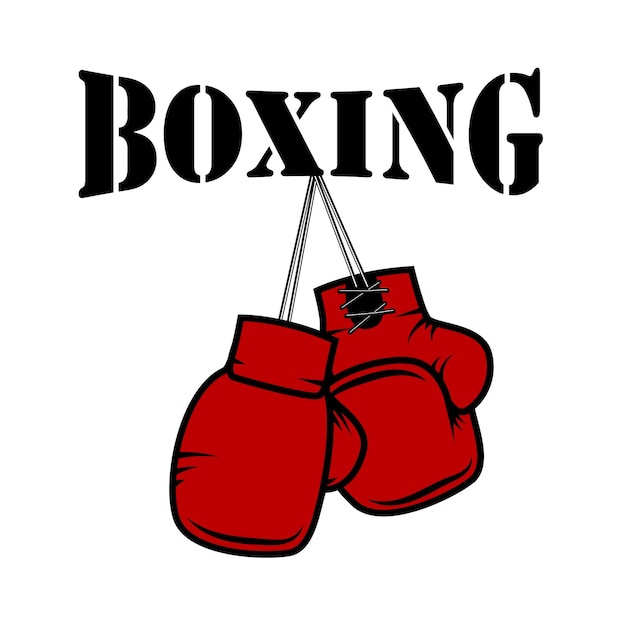 Main dessiner style gants de boxe style grunge illustration vectorielle
